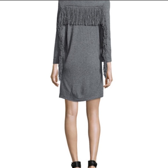 Zadig & Voltaire “Winter Fringes” Dress Gray size small - Picture 3 of 13